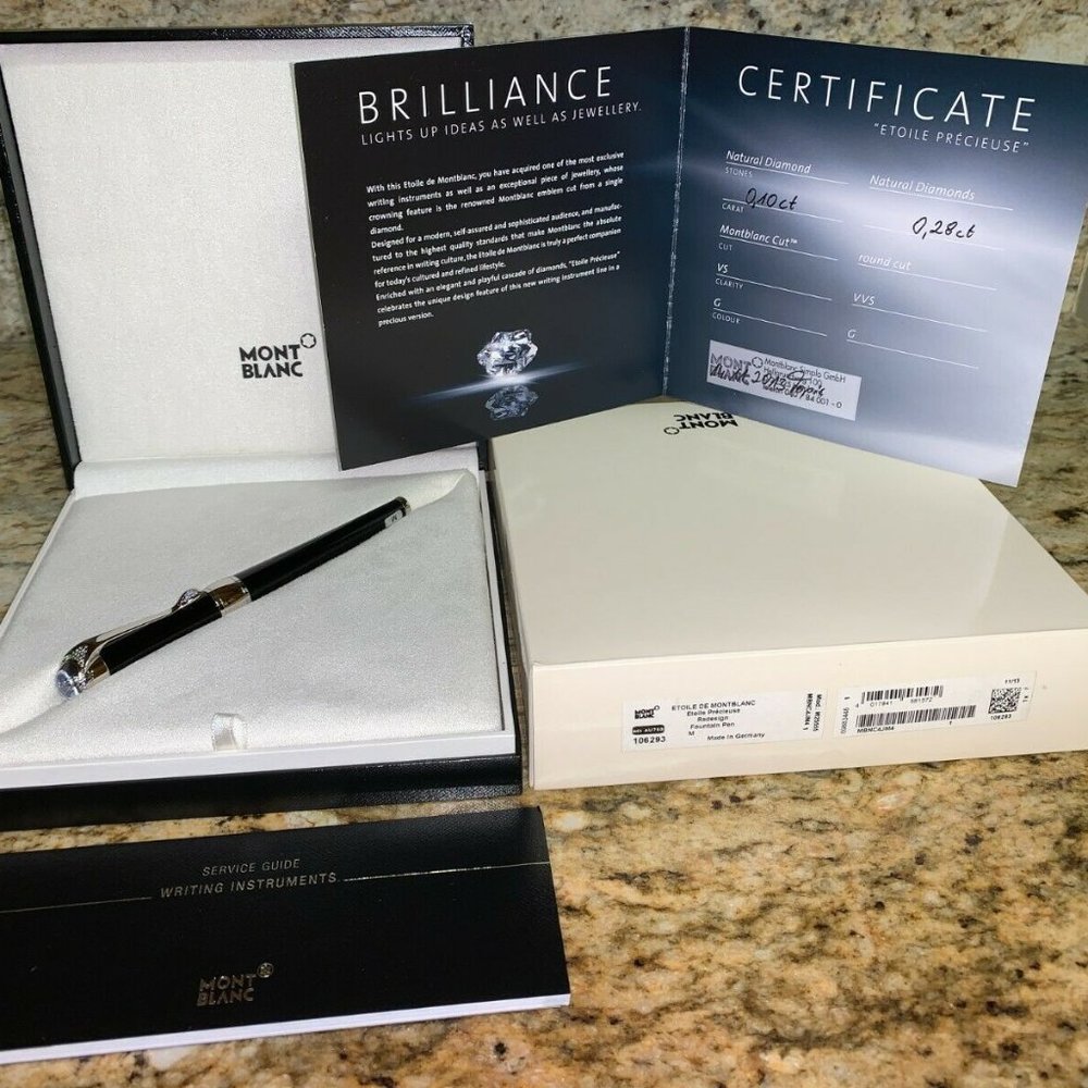 RARE MONTBLANC ETOILE PRECIEUSE FOUNTAIN PEN $9.5K Brand New! Nib Sz M